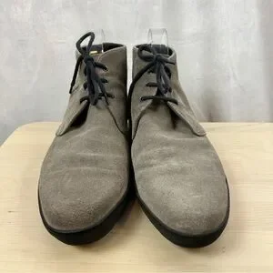 Davids | Shoes | Davids Grey Suede Lace Up Ankle Boot Mens Size 45 ...